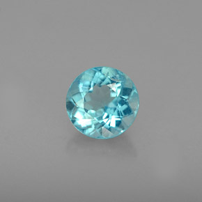 Apatite bleue naturelle coupe roude, 0,70 ct, VS-SI
