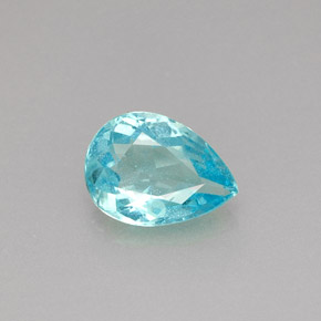 Apatite bleue naturelle en forme de poire, 0,96 ct, VS