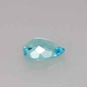 Apatite bleue naturelle en forme de poire, 0,96 ct, VS
