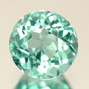 Apatite vert naturelle coupe roude, 0,71 ct, VS