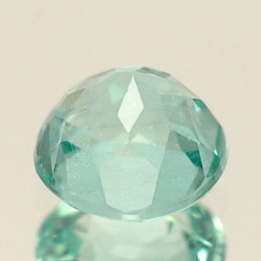 Apatite vert naturelle coupe roude, 0,71 ct, VS
