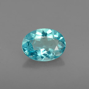 Apatite bleue naturelle coupe ovale, 0,93 ct, VS