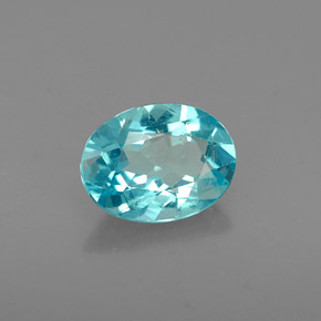 Apatite bleue naturelle coupe ovale, 0,93 ct, VS
