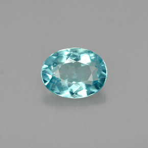 Apatite bleue naturelle coupe ovale, 1,00 ct, VVS-VS
