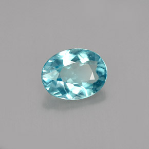 Apatite bleue naturelle coupe ovale, 1,00 ct, VVS-VS