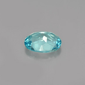 Apatite bleue naturelle coupe ovale, 1,00 ct, VVS-VS