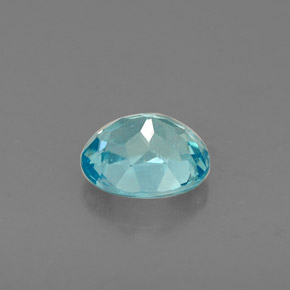 Apatite bleue naturelle coupe ovale, 0,60 ct, VS