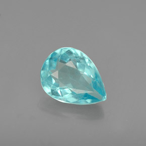 Apatite bleue naturelle en forme de poire, 1,12 ct, VS