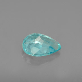 Apatite bleue naturelle en forme de poire, 1,12 ct, VS