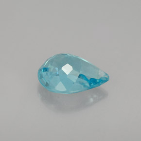 Apatite bleue naturelle en forme de poire, 1,03 ct, VS