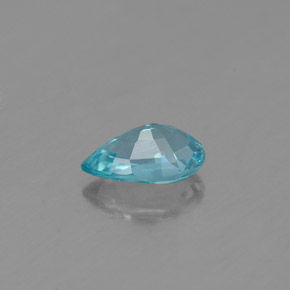 Apatite bleue naturelle en forme de poire, 0,48 ct, VS