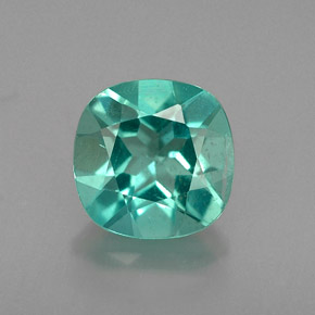 Apatite vert naturelle coupe coussin, 0,93 ct, VS