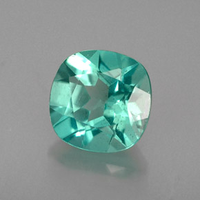 Apatite vert naturelle coupe coussin, 0,93 ct, VS