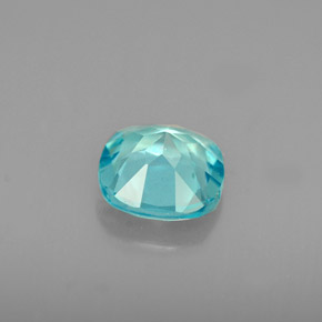 Apatite bleue naturelle coupe coussin, 0,88 ct, VS