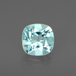 Apatite bleue naturelle coupe coussin, 1,00 ct, VS