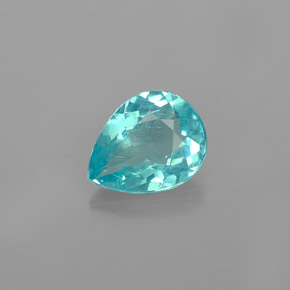 Apatite bleue naturelle en forme de poire, 0,98 ct, VS