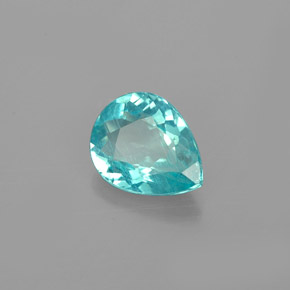 Apatite bleue naturelle en forme de poire, 0,98 ct, VS