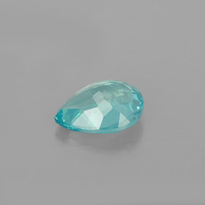 Apatite bleue naturelle en forme de poire, 0,98 ct, VS