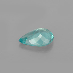 Apatite bleue naturelle en forme de poire, 0,97 ct, VS-SI