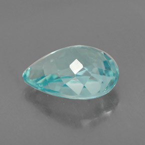 Apatite bleue naturelle en forme de poire, 1,21 ct, VVS-VS