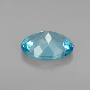 Apatite bleue naturelle coupe ovale, 2,42 ct, VS-SI