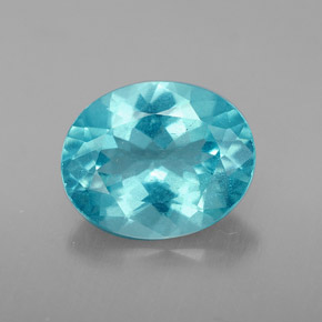 Apatite bleue naturelle coupe ovale, 2,33 ct, VS-SI