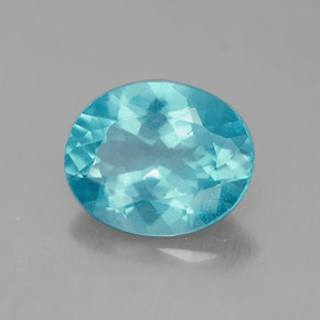 Apatite bleue naturelle coupe ovale, 2,33 ct, VS-SI
