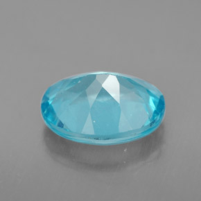 Apatite bleue naturelle coupe ovale, 2,88 ct, VS-SI