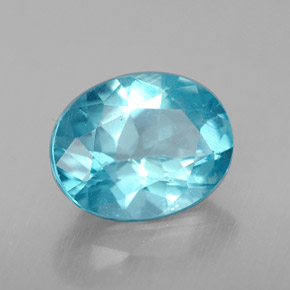 Apatite Bleu clair naturelle Coupe ovale, 2.82 ct, VS-SI