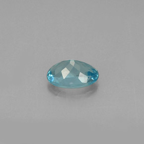 Apatite bleue naturelle coupe ovale, 0,53 ct, VS