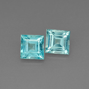 Achetez naturel ct bleue apatite gems, carré, en provenance madagascar chez gemselect. en stock, livraison internationale!
