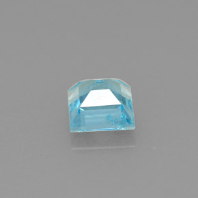 Apatite bleue naturelle carré, 0,74 ct, VS-SI