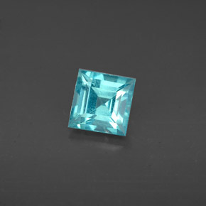 Apatite bleue naturelle carré, 0,71 ct, VS