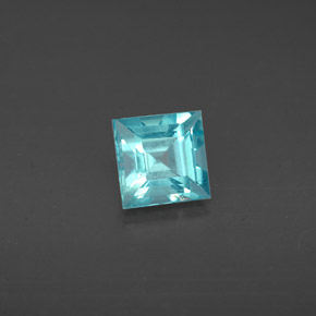 Apatite bleue naturelle carré, 0,71 ct, VS