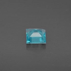 Apatite bleue naturelle carré, 0,68 ct, VS