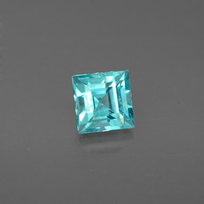 Apatite bleue naturelle carré, 0,77 ct, VS