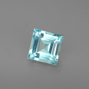 Apatite bleue naturelle carré, 0,79 ct, VS