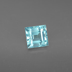 Apatite bleue naturelle carré, 0,83 ct, VS