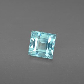Apatite bleue naturelle carré, 0,83 ct, VS