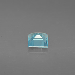 Apatite bleue naturelle carré, 0,63 ct, VS