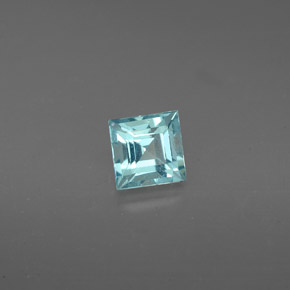 Apatite bleue naturelle carré, 0,63 ct, VS