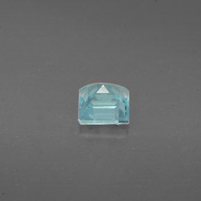 Apatite bleue naturelle carré, 0,63 ct, VS