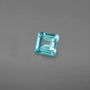 Apatite bleue naturelle carré, 0,53 ct, VS