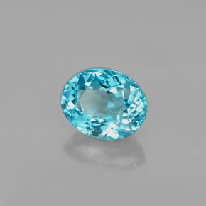 Apatite Bleu clair naturelle Coupe ovale, 1.17 ct, VVS-VS