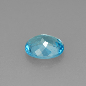 Apatite bleue naturelle coupe ovale, 0,84 ct, VS