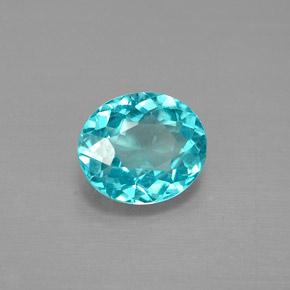 Apatite bleue naturelle coupe ovale, 0,88 ct, VS