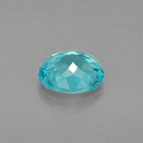 Apatite bleue naturelle coupe ovale, 0,88 ct, VS