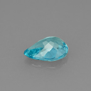 Apatite bleue naturelle en forme de poire, 0,71 ct, VS