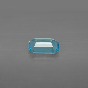 Apatite bleue naturelle taille émeraude, 1,11 ct, VS