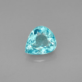 Apatite Bleu clair naturelle En forme de poire, 1.39 ct, VS